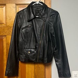 Genuine leather Bagatelle Asymmetrical zipped Moto-jacket